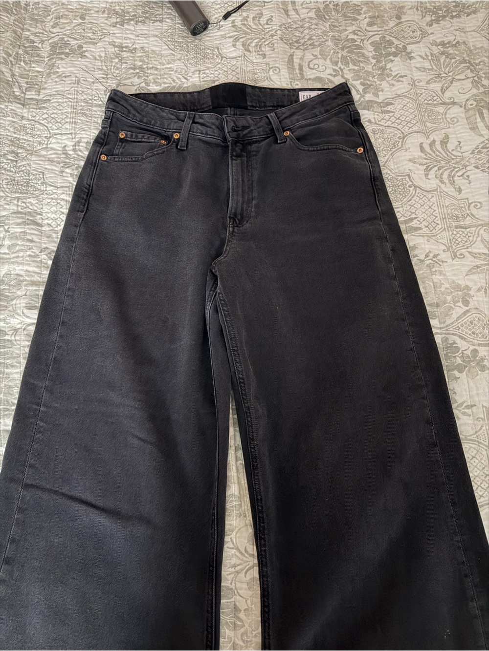 GAP CURVY HUGH STRIDE Black Wide-Leg Jeans